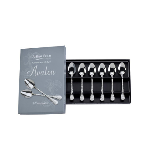 Arthur Price Stainless Steel Avalon Set of 6 Teaspoons