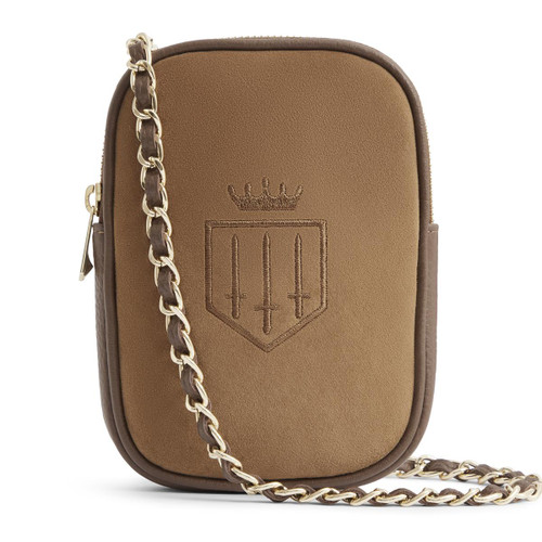 Tan Suede Fairfax & Favor Mini Finsbury Cross Body Bag