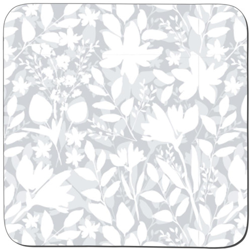 Denby Set of 6 Grey Floral Coasters Denby Set of 6 Grey Floral Coasters