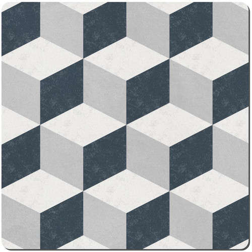 Denby Set of 6 Grey Geometric Square Placemats