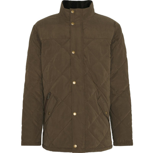 Dark Olive Barbour Mens Elter Quilted Jacket