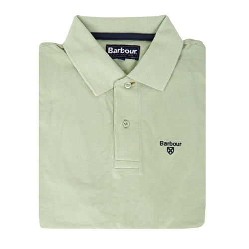 Vintage Green Barbour Mens Lightweight Sports Polo Shirt