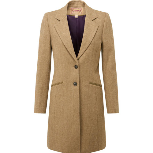 Oak Herringbone Tweed Schoffel Womens Moray Tweed Jacket