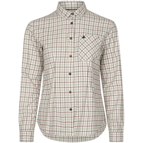 Cabernet/Blue Check Seeland Womens Kerry Shooting Shirt