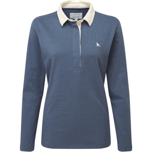 Vintage navy Schoffel Womens Chapel Porth Rugby Shirt