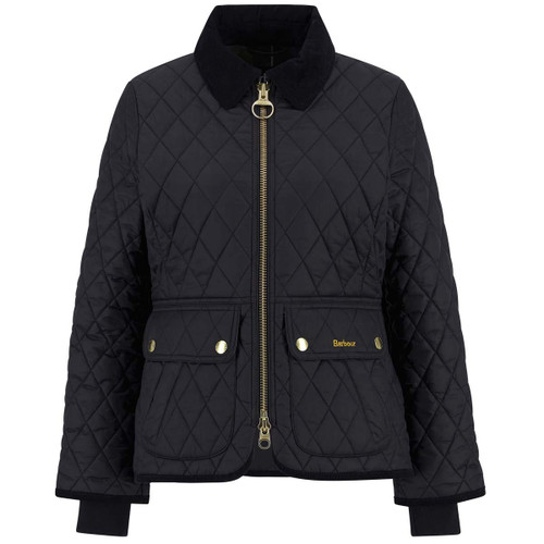 Black Barbour Womens Fitted Beadnell Quilt Jacket
