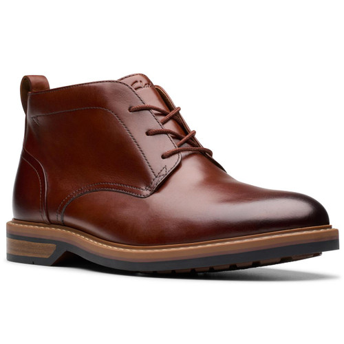 Mid Tan Leather Clarks Mens Aldwin Chukka Boot