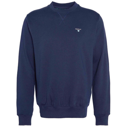 Navy Barbour Mens Beckhill Crew Neck Sweatshirt