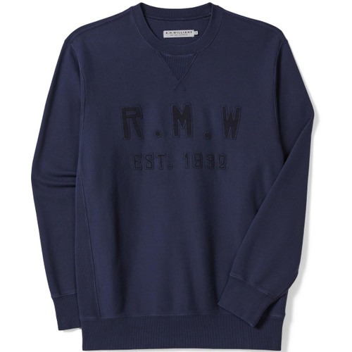 Midnight R.M. Williams Mens Stencil Crewneck Sweatshirt