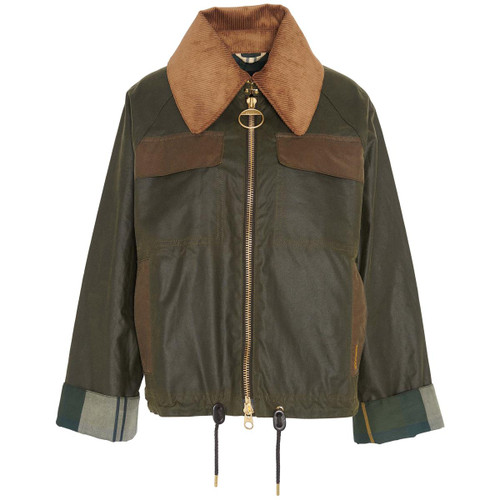 Olive/Beech/Ancient Barbour Womens Beauly Wax Jacket