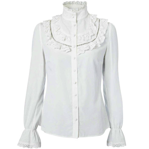 White Holland Cooper Womens Audley Lace Blouse