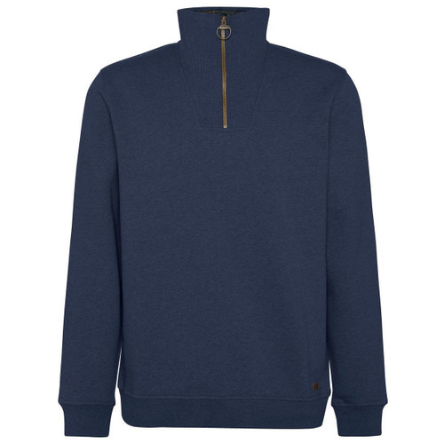 Navy Marl Barbour Mens Nelson Half Zip Sweatshirt