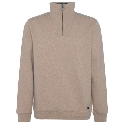 Stone Marl Barbour Mens Nelson Half Zip Sweatshirt