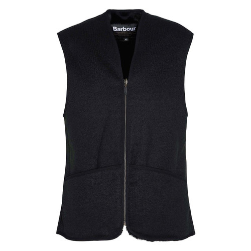 Black Barbour Warm Pile Waistcoat Zip-In Liner