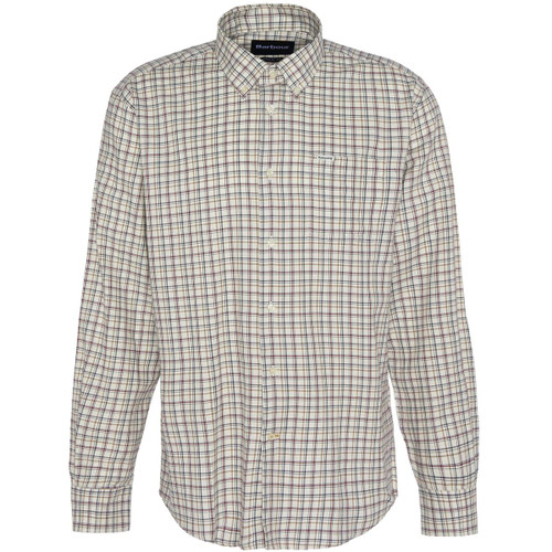 Ecru Barbour Mens Ashton Regular Tattersall Shirt
