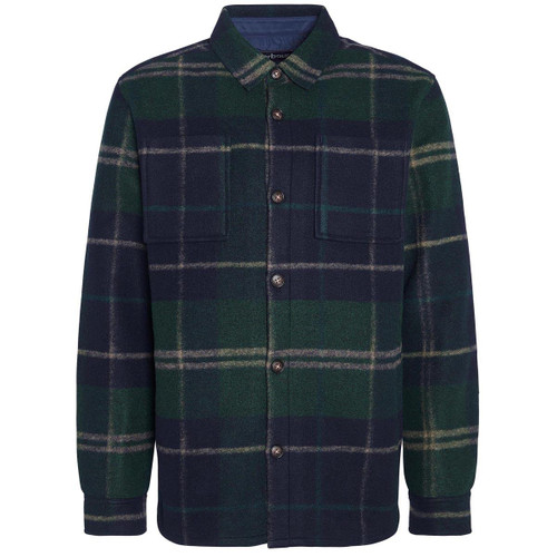 Green Loch Tartan Barbour Mens Chapter Tailored Check Overshirt