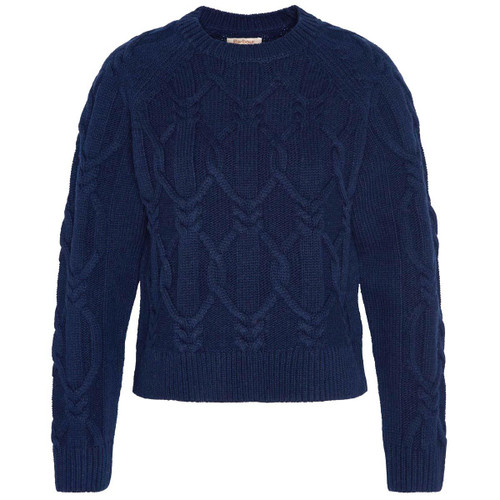 Navy Barbour Womens Elisha Knitted Jumper Navy Barbour Womens Elisha Knitted Jumper