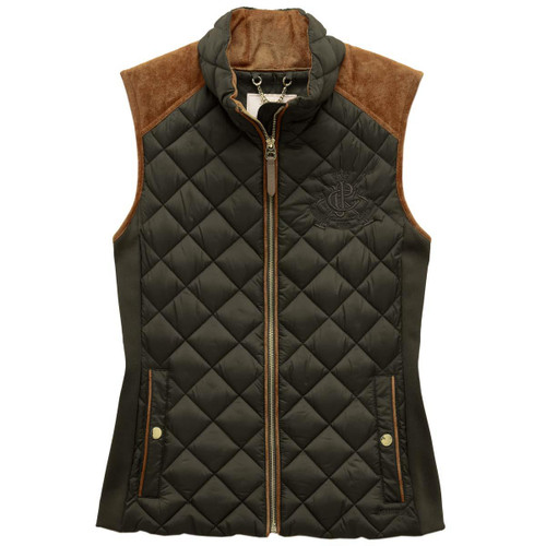 Khaki Green Joules Womens Braemar Luxe Gilet