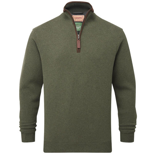 Woodland Schoffel Mens Angus Aerobloc 1/4 Zip Jumper