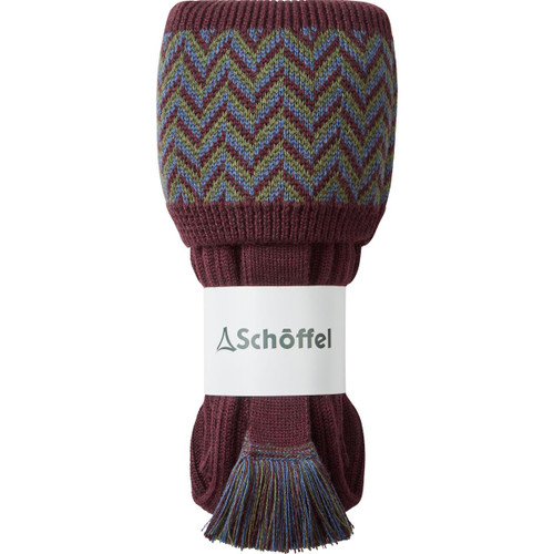 Wine Schoffel Mens Herringbone Sock
