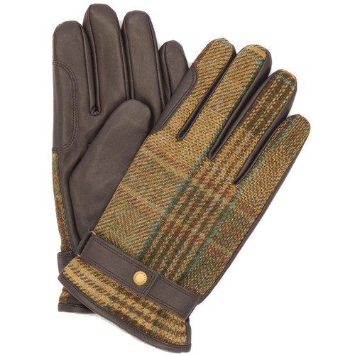 Green Mix Barbour Mens Deveron Tweed Glove