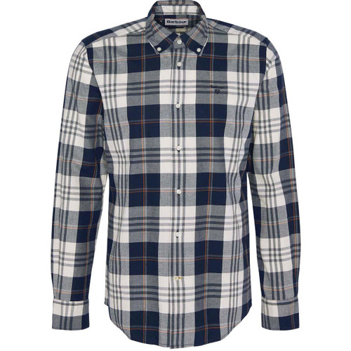 Navy Barbour Mens Edgar Tailored Check Shirt