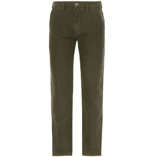 Dark Olive Barbour Mens Moleskin Tailored Fit Trouser