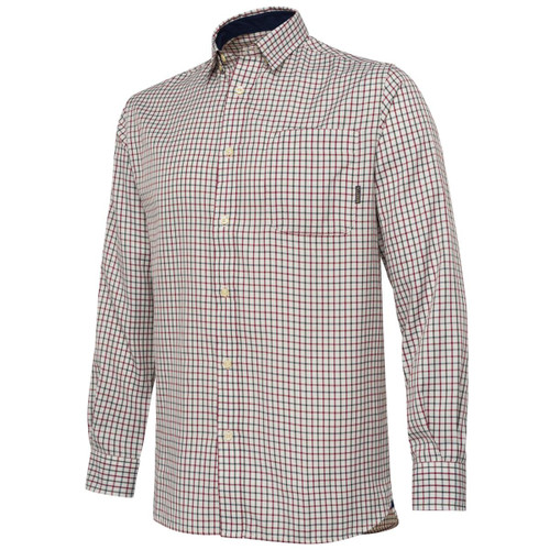 Ivory & Green Check Beretta Mens Ellis LS Shirt