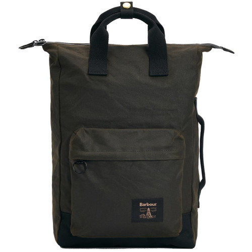 Olive/Black Barbour Field Wax Backpack