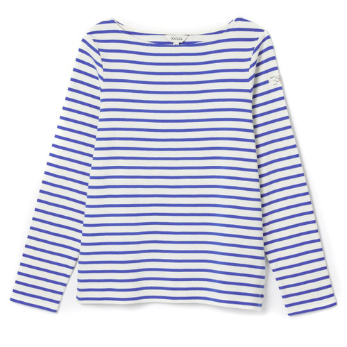 Blue Stripe Joules Womens Harbour Striped Top