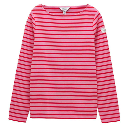 Pink/Red Stripe Joules Womens Harbour Striped Top