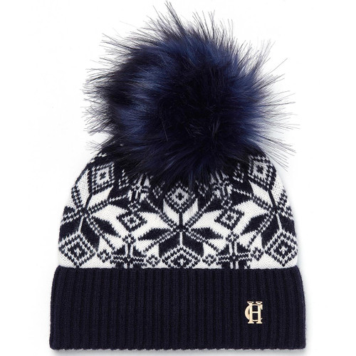 Ink Navy Cream Holland Cooper Beatrice Bobble Hat
