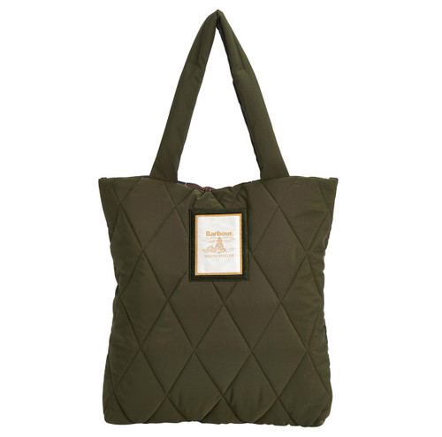 Olive Barbour Womens Mariah Quilted Tote Bag