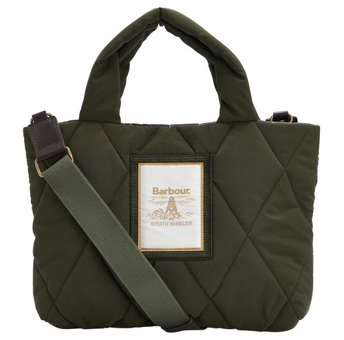 Olive Barbour Womens Mariah Mini Quilted Tote Bag