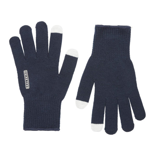 Navy Sealskinz Hanworth Solo Merino Gloves