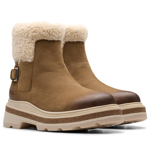Dark Sand Wlined Clarks Womens Hencroft Madi WP Boot