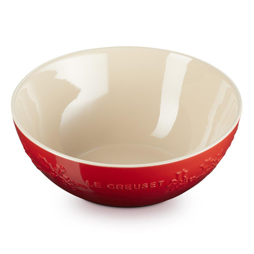 Le Creuset Stoneware Holly Serving Bowl Le Creuset Stoneware Holly Serving Bowl