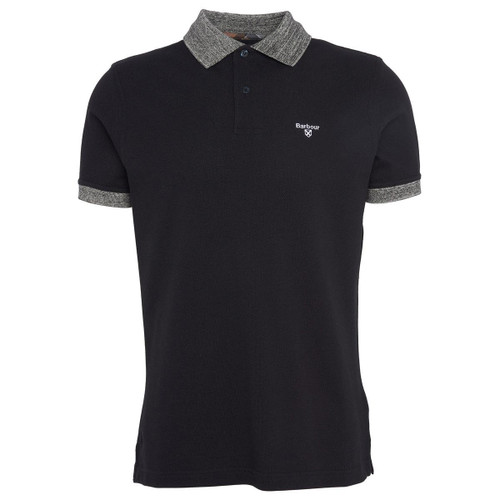 Black Barbour Mens Marlton Tailored Fit Polo Shirt