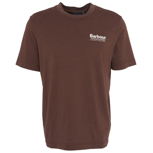 Bitter Chocolate Barbour Mens Thornley Relaxed Fit Graphic T-Shirt