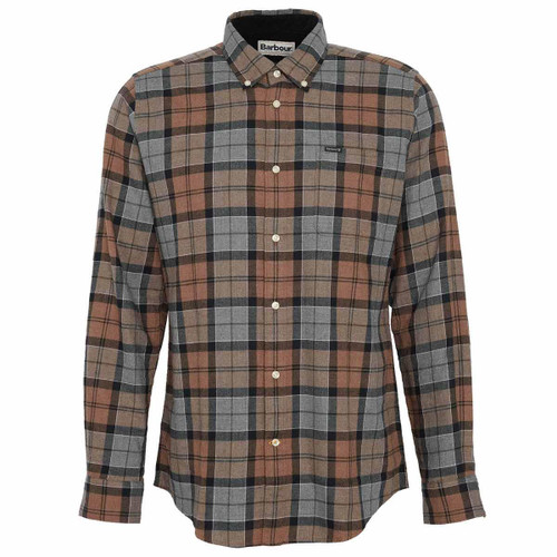 Cedarwood Barbour Mens Rasay Tailored Fit Shirt Cedarwood Barbour Mens Rasay Tailored Fit Shirt