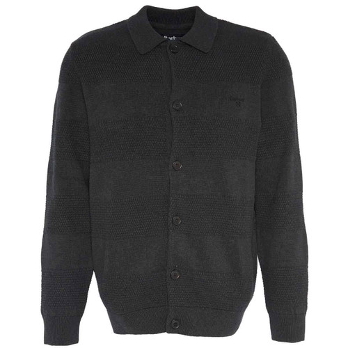 Black Marl Barbour Mens Filley Knitted Cardigan