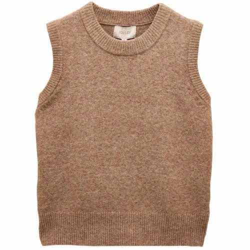 Tan Brown Joules Womens Holly Knitted Vest