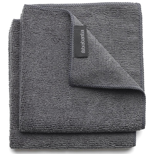 Dark Grey Brabantia SinkSide Microfibre Dish Cloths Set of 2