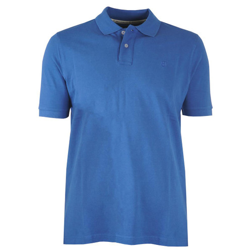 Albert and Maurice Mens Classic Pique Polo Shirt Indigo Blue