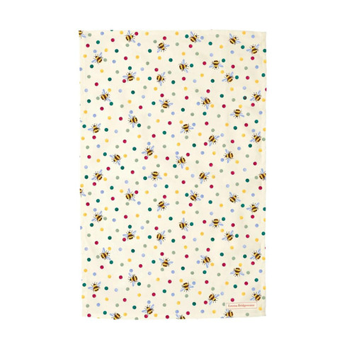 Emma Bridgewater Bumblebee and Small Polka Dot Tea Towel Emma Bridgewater Bumblebee and Small Polka Dot Tea Towel