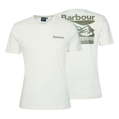 Antique White Barbour Mens Camber Graphic T-Shirt