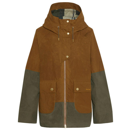 Breen/Dusky Green/Ancient Tartan Barbour Womens Hayley Showerproof Jacket