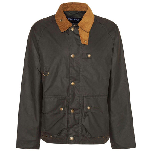 Olive Barbour Mens Utility Spey Wax Jacket