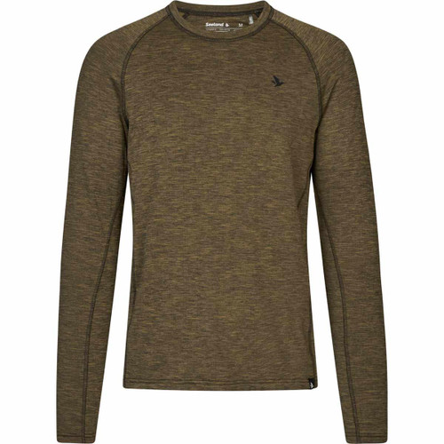 Military Olive Melange Seeland Mens Peak T-Shirt