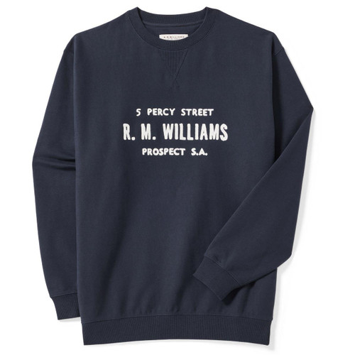 Navy R.M. Williams Mens Bale Loopback Sweatshirt